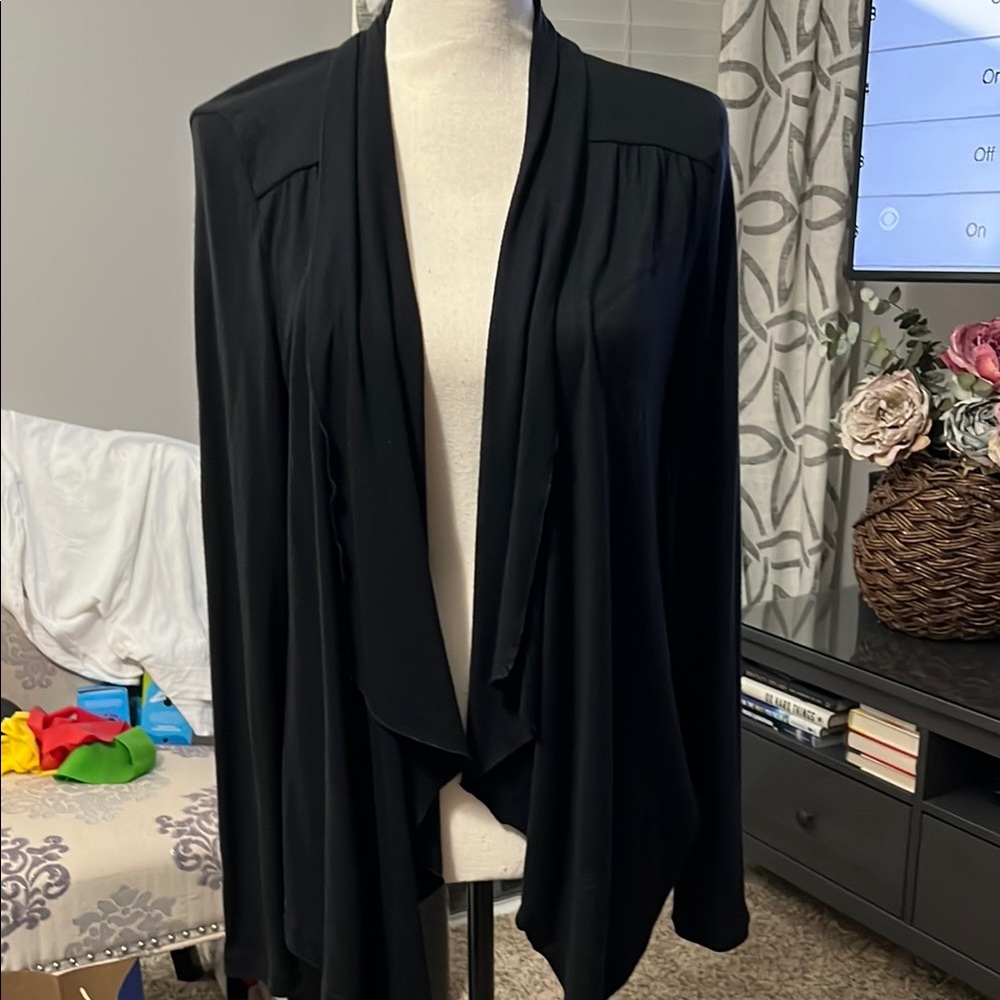 Banana Republic Elegant Black Draped Cardigan M